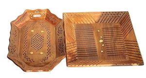 Traditional <b>Wooden</b> Serving Tray For Wedding Gifts Artistic <b>Wooden</b> Serving Tray For Festive Occasions from CRAFT ZONE EXPORT - Product Image 5