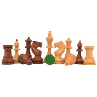 Jeu d'échecs en bois antique du XIXe siècle, écologique et durable, pour enfants - Pièces de tournoi professionnelles, couleur et taille personnalisables
