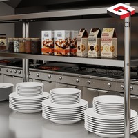 Ensemble d'équipements de cuisson au gaz commerciaux en acier inoxydable, cuisinière, plancha, friteuse, four robustes pour cuisine de restaurant