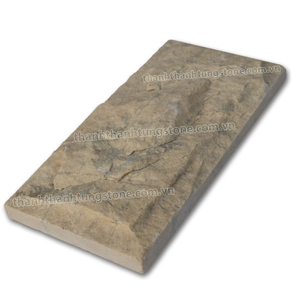 หินหินอ่อนสีเหลืองสดใสอย่างยั่งยืนแผ่นติดผนังทรงสี่เหลี่ยมพื้นผิวขรุขระสำหรับตกแต่งผนังกลางแจ้งในร่ม - Product Image 2