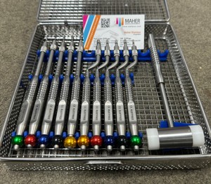 Osteotomos dentales manuales certificados CE (extremo recto curvado/cóncavo/punta) instrumentos quirúrgicos de extensión ósea 30 posiciones de mandíbula - Product Image 1