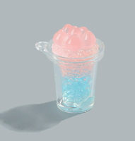 Breloques en résine pour bricolage Douce lueur dans l'obscurité Nuage lait thé tasse bulle thé tasse Résine stéréoscopique Artisanat Faire Ornement charme