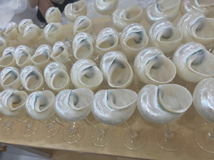 แก้วไวน์เปลือกหอยทำด้วยมือสำหรับกิจกรรมที่น่าจดจำส่งออกส่งออก - Product Image 3
