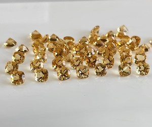 เบาะซิทรีนธรรมชาติตัดเป็นพลอยซิทรีนแบบเหลี่ยมหลวม4มม. คุณภาพสูง - Product Image 5