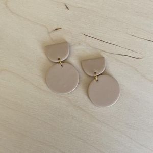 Hand Finished Resin <b>Earrings</b> with Polka Design, Antique Look and Multi Colored Pantone Combos Great for Parties and Travel - Product Image 2