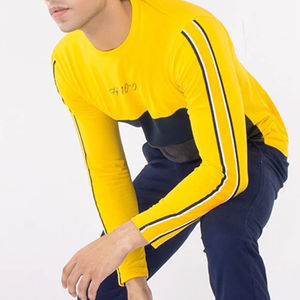 Personalizado 100% algodón poliéster manga larga Casual Streetwear logotipo personalizado cita Casual Top alta moda lujo camiseta 2025 ODM - Product Image 6