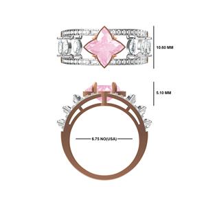 IGI Certified Elegant Designer Pink Lily Stone Lab-Grown Diamond <b>Rings</b> Stylish Options in 10K 14K 18K <b>Gold</b> Hot Sale" - Product Image 2