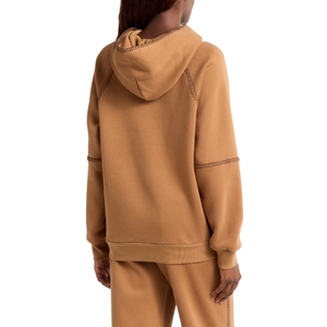 Sweat à capuche pour femme grande taille en polyester/coton respirant à manches longues avec coupe décontractée Couleurs personnalisées Service OEM/ODM - Product Image 3