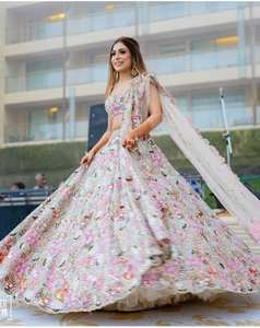 Vestido Étnico Pakistaní Indio para Bodas y Fiestas, Tela de Red, Bordado Intenso, Lehenga Choli ZAIN EXPORTS, Secado Rápido - Product Image 6