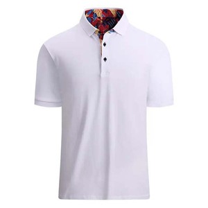 100% coton couleur unie Streetwear hommes vêtements grande taille haute rue à manches courtes coupe ample été hommes polos respirant - Product Image 6