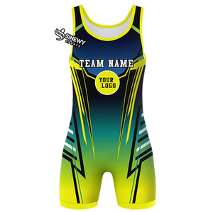 Impression personnalisée Singlets Séchage rapide Singlets de lutte Polyester Made Wrestling Singlets - Product Image 6