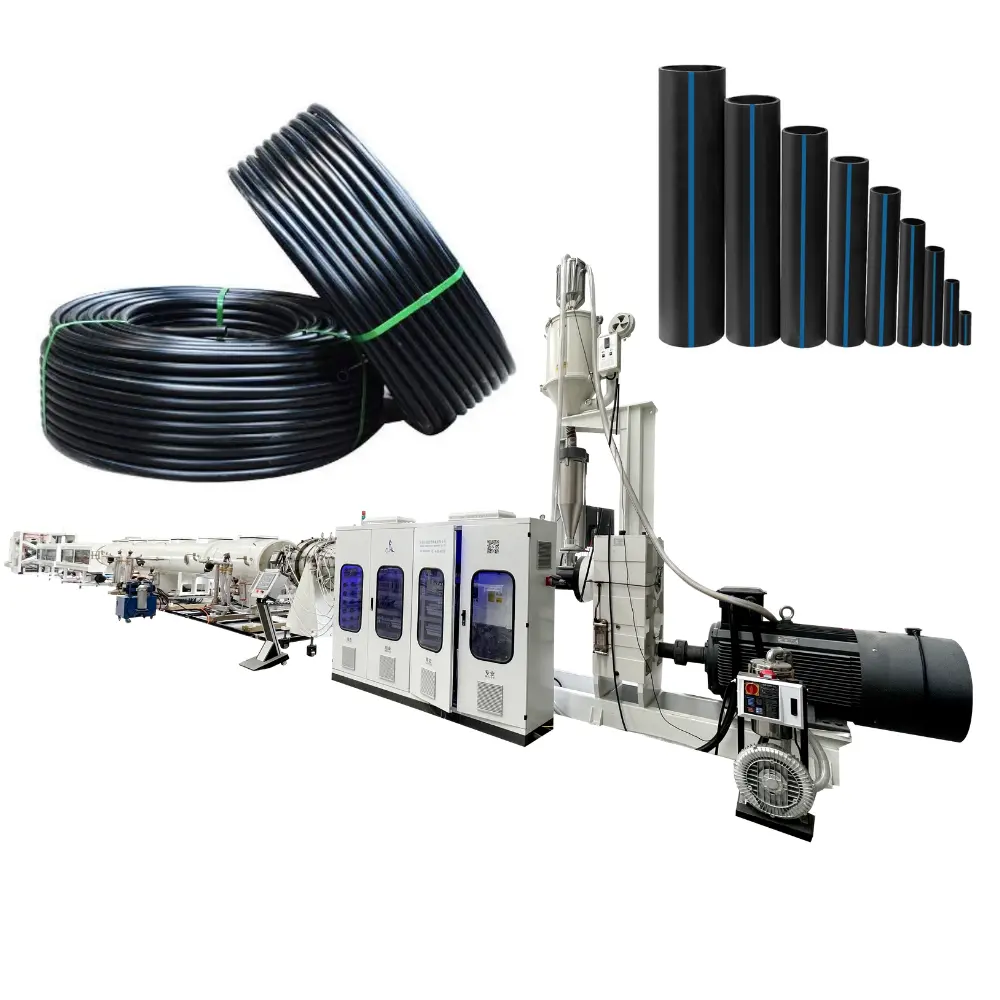 High Quality Solid Wall HDPE Water Supply Pipe Electric Threading Conduit Production Line Making Machinery