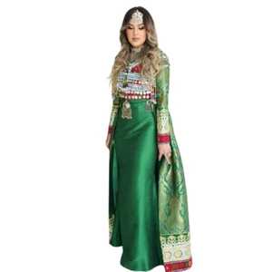 Offre Spéciale meilleur prix robes afghanes Kuchi style ethnique fait à la main robe afghane femmes avec hommes gilet culture afghane robe de mariée - Product Image 2