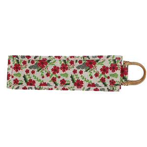 Bolsa de botella de agua de yute con bonito estampado de motivos y mango de bastón, bolsa de botella de vino de regalo reutilizable para usos diarios de damas y caballeros - Product Image 6