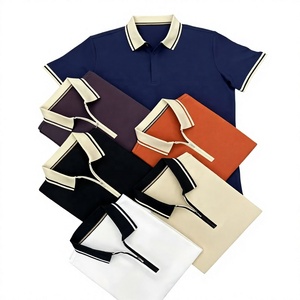 เสื้อโปโลแขนสั้นผู้ชาย ผ้าถัก สีพื้น ทรงลำลอง ปกติ มีปก - Product Image 1