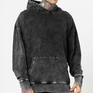 Top Selling Black Casual <b>Hoodies</b> New Arrivals High Quality Pullover Style Long Sleeve Acid Wash <b>Hoodies</b> - Product Image 1