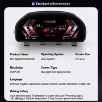 NaviFly12.3INCH LCD Digital Dashboard LINUX SYSTEM 1920*720 pour BMW 5/6/7Series X3 X4 X5 X6 Car Display Touch Screen
