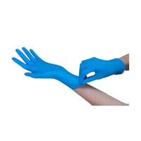 Gants jetables en latex naturel Bergamot 300 mm, haute protection, certifiés CE pour les soins de santé, fabriqués en Malaisie, bleus, tailles XS-XL