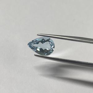 Aigue-marine naturelle, beryle, forme poire, taille facettée, pierre précieuse bleue en vrac, certifiée, 7x10 mm, 1,50 ct - Product Image 5