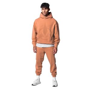 Nuevo tipo de conjunto sin forro para hombre, sudaderas con capucha de gran tamaño, cómodas sudaderas de algodón 100%, bolsillo con logotipo bordado personalizado para invierno - Product Image 5