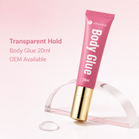 Fournisseur de colle corporelle hypoallergénique à marque privée, adhésif transparent pour bijoux corporels en strass