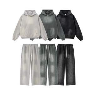 Chándales de hombre ajustados de secado rápido de tela transpirable de talla grande lavado ácido hecho a medida de la mejor calidad a la venta - Product Image 1