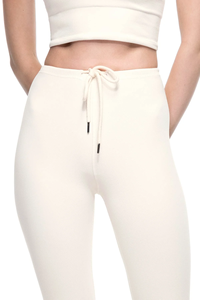 <b>White</b> Plus Size <b>Cropped</b> Tank <b>Top</b> Yoga Set with High Waisted Breathable Lightweight Leggings-Sportswear for Workout & Yoga - Product Image 4