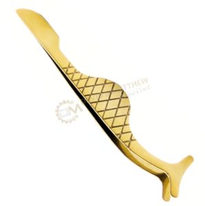 แหนบขนตาสแตนเลสสีทองปลายโค้งมนป้องกันกรดปรับแต่งได้บรรจุภัณฑ์เครื่องสำอางฉลากส่วนตัว - Product Image 3