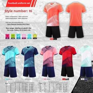 Nuevo traje de camiseta de fútbol para hombre, Logo impreso, manga corta, deportes, estudiante para niños, uniforme de equipo de entrenamiento - Product Image 6