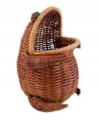 Frog trash can Decorative <b>Baskets</b> Woven Rattan Bear Animal Shape for Baby Rooms Flower Pot Plant Furniture for Kids' Rooms - Product Image 2