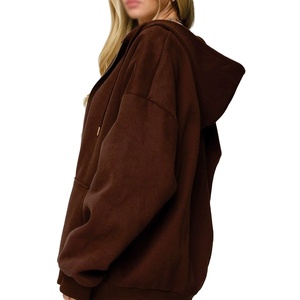 Sudaderas con Capucha Extra Grandes al por Mayor para Mujer, con Cierre, Logotipo Personalizado, Felpa 100% Algodón, Felpa Gruesa, Ropa Casual de Calle - Product Image 5