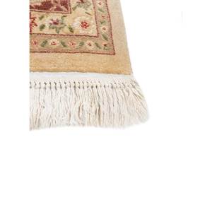 Tapis Aalam Pae-6034 en laine et soie noué à la main, grand format, vert, motif médaillon, rectangulaire, pour couloir, chambre, maison d'adolescents, salons - Product Image 4