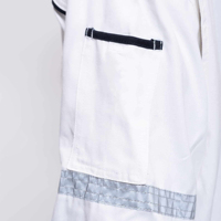 Combinaison de travail réfléchissante blanche pour hommes, en polyester, à manches longues, uniforme de sécurité, vêtements de travail de protection pour la construction industrielle, combinaison utilitaire
