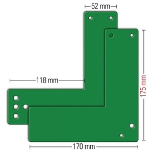 Placa de Montaje 901/991 470 para Puertas de Vidrio, Dispositivo de Asistencia para Elevadores DIN Links/Derecho L175xB170mm GFS - Product Image 1