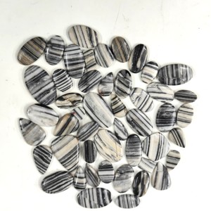 Piedra preciosa suelta de cabujón de jaspe Picasso natural en corte ovalado para hacer joyas, forma mixta para diseños creativos - Product Image 2