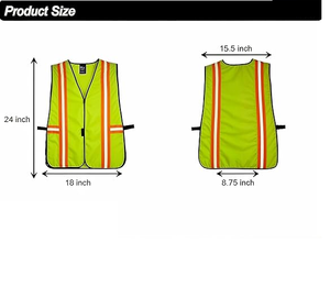 Chaleco de Seguridad Reflectante de Alta Visibilidad con Bolsillos Multifuncionales - Product Image 3