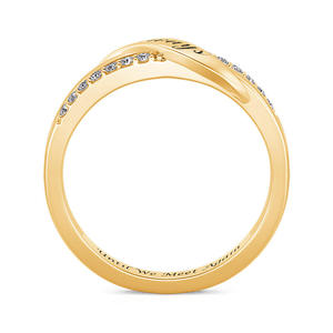 Bague de mariage personnalisée Jeulia pour femme, design nœud gravé en platine ou or 10 carats - Product Image 3