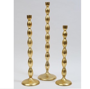 Nouveau bougeoir de conception de feuille moderne bougeoir artisanal en aluminium coulé nickelé pour la décoration de la maison - Product Image 5