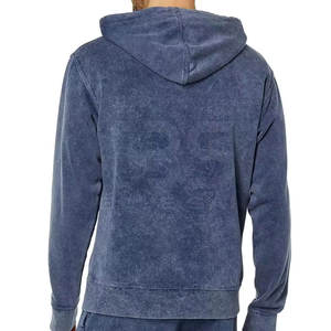 Sweat-shirt pour homme à coupe décontractée avec effet délavé et design classique à enfiler, en coton mélangé léger, sweat-shirt délavé - Product Image 2