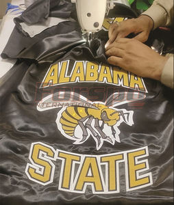 Gran oferta de chaqueta de béisbol Varsity de satén de alta calidad para hombre, chaqueta Bomber transpirable de talla grande XS-Varsity Style Bomber Jacket - Product Image 4