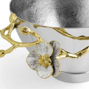 Petit bol de service à orchidée Bol élégant en métal ou en vaisselle inspiré des fleurs - Product Image 2