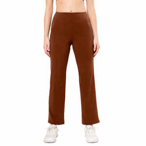 Ventes en gros, concevez vos propres pantalons de survêtement évasés pour femmes au meilleur prix, dernier design, pantalons de survêtement évasés en coton uni pour femmes - Product Image 4