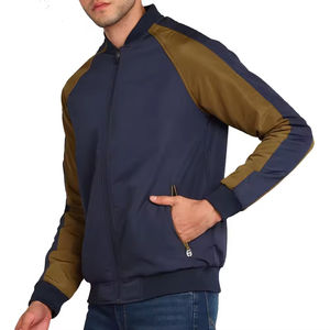 Chaqueta Bomber, Ropa Exterior de Moda Diaria, Material Flexible, Chaqueta Bomber para Hombre, Ajuste Suave, Fácil de Usar, Chaqueta Bomber en Capas - Product Image 3