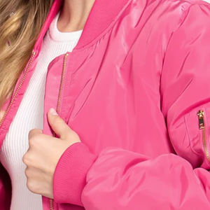Chaqueta Bomber de Satén Personalizada para Mujer, Chaqueta Bomber de Satén Personalizada de Diferentes Colores y Tamaños, Calidad Superior, Mejor Estilo, Novedad - Product Image 4