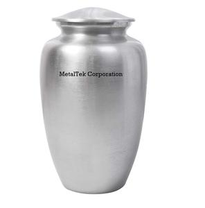 Urne de crémation en argent Conception simple Alliage de haute qualité Fournitures funéraires polies Cendres commémoratives Urne de crémation pour adultes pour cendres humaines - Product Image 3