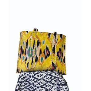 Hand Block Printed Canvas Tote <b>Bag</b>-Lightweight Handmade Reusable for Daily Use - Product Image 1