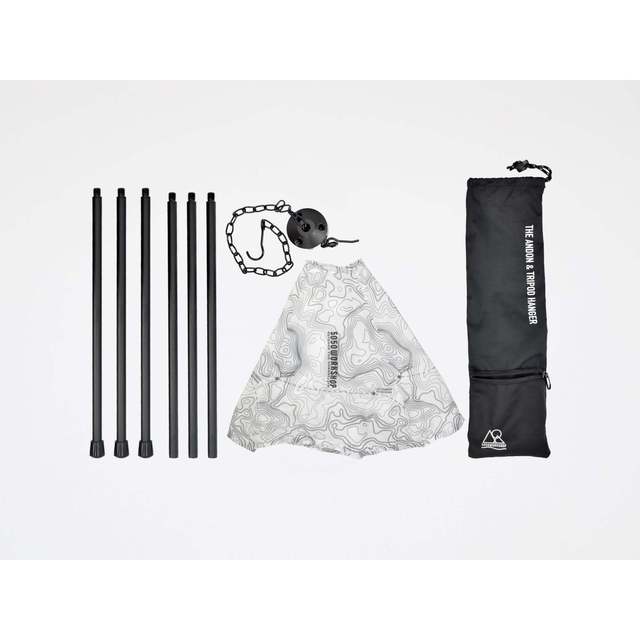 Black Andon Tripod Hanger for Camping Lanterns 4kg Capacity
