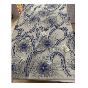 Tissu perlé de luxe fabriqué à la main avec fil métallique et paillettes pour la mode et les vêtements de créateurs disponibles au prix d'exportation - Product Image 6