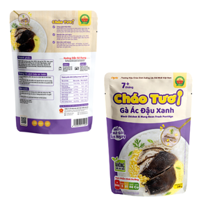 Gachas de arroz instantáneo de Frijol mungo de pollo negro Ingredientes frescos de alta especificación Certificado ISO HACCP Listo para comer Estilo asiático - Product Image 1