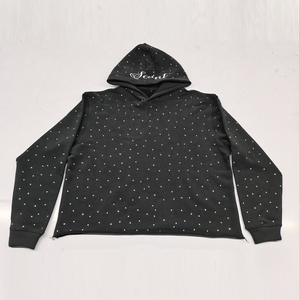 High Quality Solid Winter Zipper-Up Hooded Pullover Sweatshirt Custom Streetwear Regular Fit Vintage Acid <b>Wash</b> Embroidered - Product Image 1
